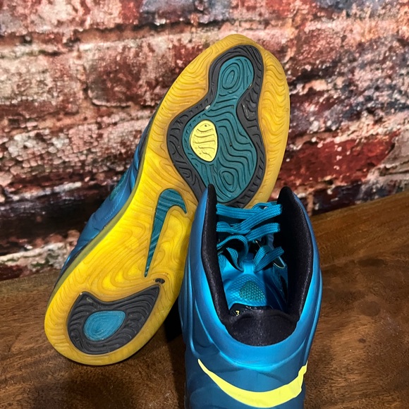 Preowned Nike Hyper Posite Maxair teal aqua blue yellow 10.5 - Picture 6 of 6